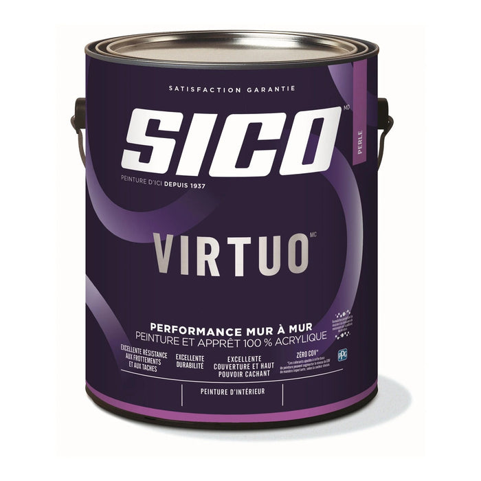 Peinture intérieure acrylique - Sico Virtuo - Base 3 perle - 3.78 L