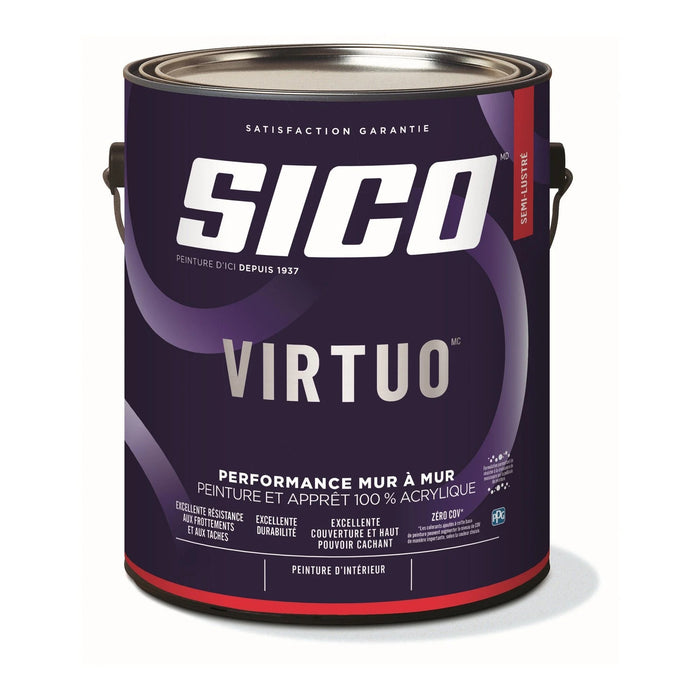 Peinture intérieure acrylique - Sico Virtuo - Base 2 semi-lustré - 3.78 L
