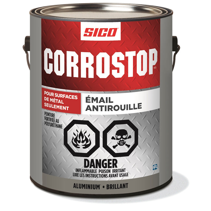 Peinture antirouille - Corrostop - Aluminium - Fini lustré - 3.78 L