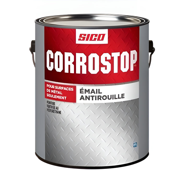 Peinture antirouille - Corrostop - Brun foncé - Fini lustré - 3.78 L