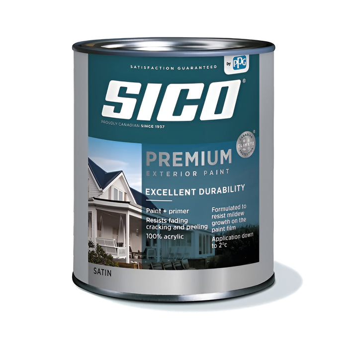 Peinture extérieure au latex Sico Premium - Base 3 - Satiné - 3.78 L