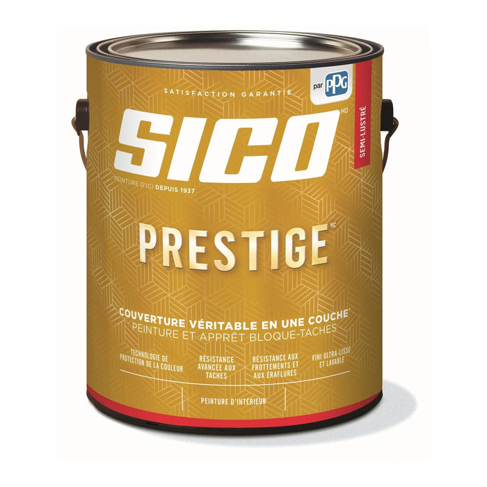 Peinture intérieure Sico Prestige - Semi-lustré - Base 3- 3.78 L