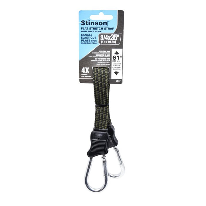 Bande élastique avec mousquetons 3/4" X 35'