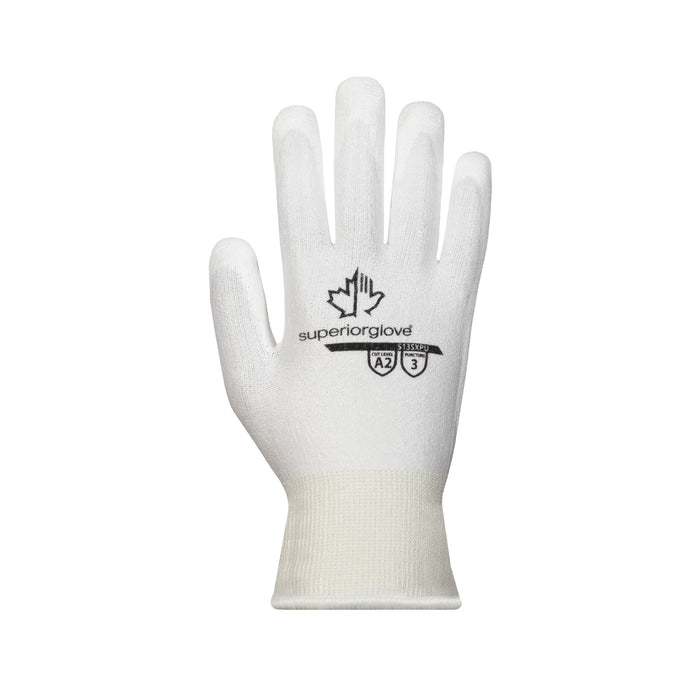 Gants SuperiorTouch® en Dyneema® cal. 13, blancs, enduits de polyuréthane