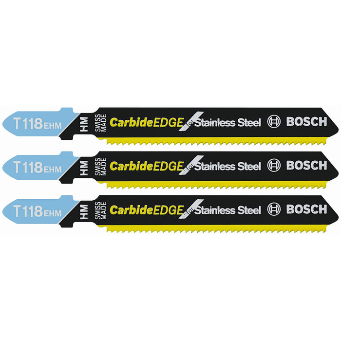 Lame de scie sauteuse, à inox, en «T» (3-1/4"x14dpp) (3/pqt.)