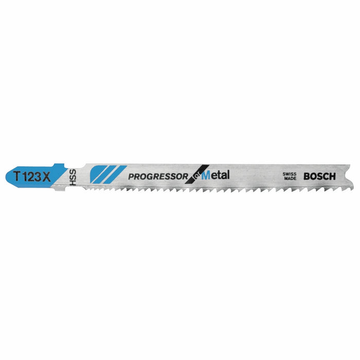 Pqt. 5 lames Progressive à métal, en «T» (4"x10-24dpp)