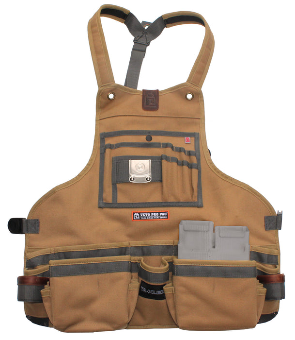 Tablier à outils poitrine avec pochettes à compartiments
