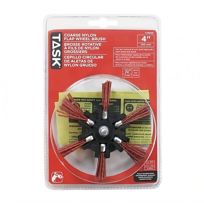 Brosse abrasive rotative en nylon 4"