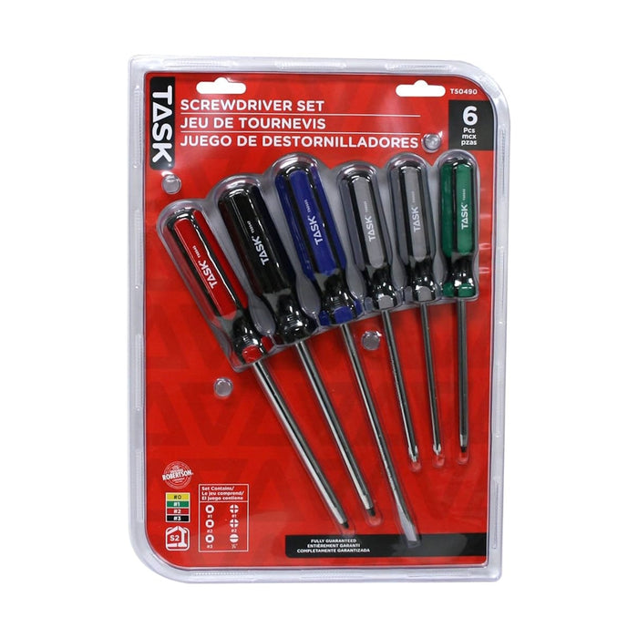 Ensemble de 6 tournevis Hard Grip