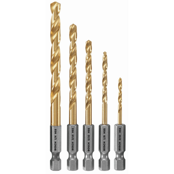 Ens. 5 forets en titane Impact Tough™