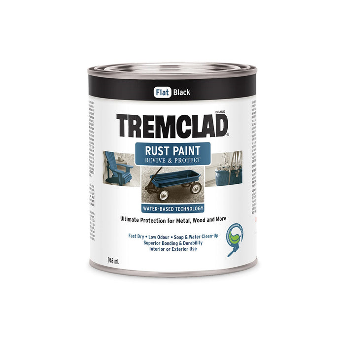 Peinture antirouille à base d’eau Tremclad - Noir - Fini lustré - 3.78 L