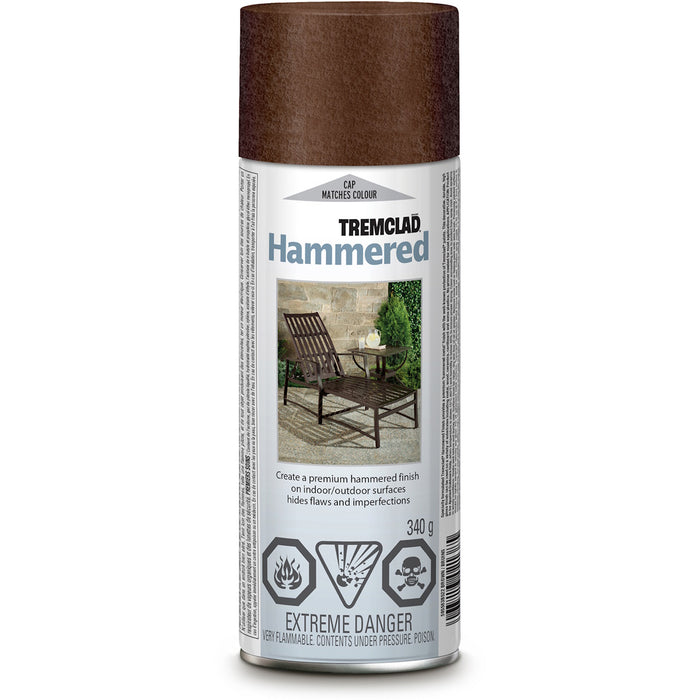 Peinture antirouille métal martelé - Brun brillant - Fini lustré - 340 g