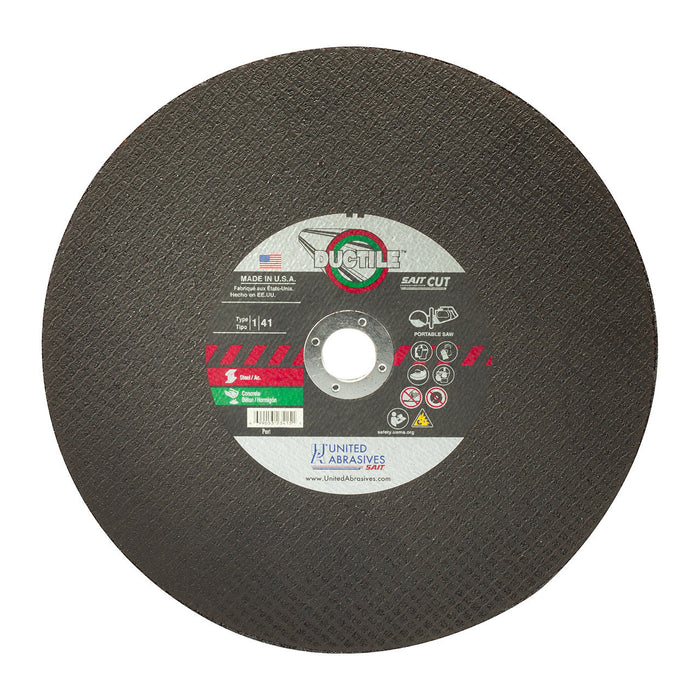 Meule de tronçonneuse robuste Ductile 14" pour métal et béton