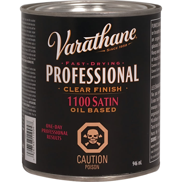 Vernis Professionnel clair pour bois à base d'huile satiné - 946 mL