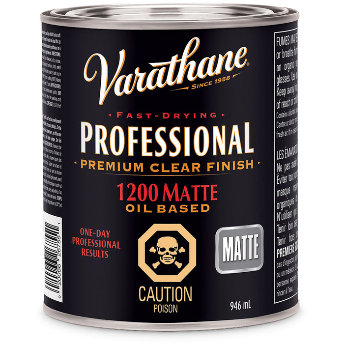 Vernis Professionnel clair pour bois à base d'huile mat - 946 mL