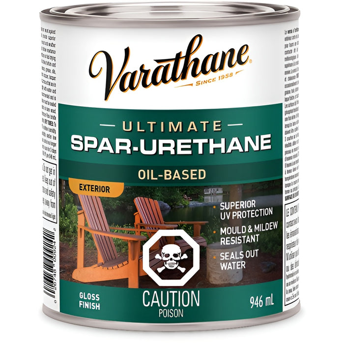 Vernis Ultime extérieur à base d'huile pour le bois lustré - 946 mL