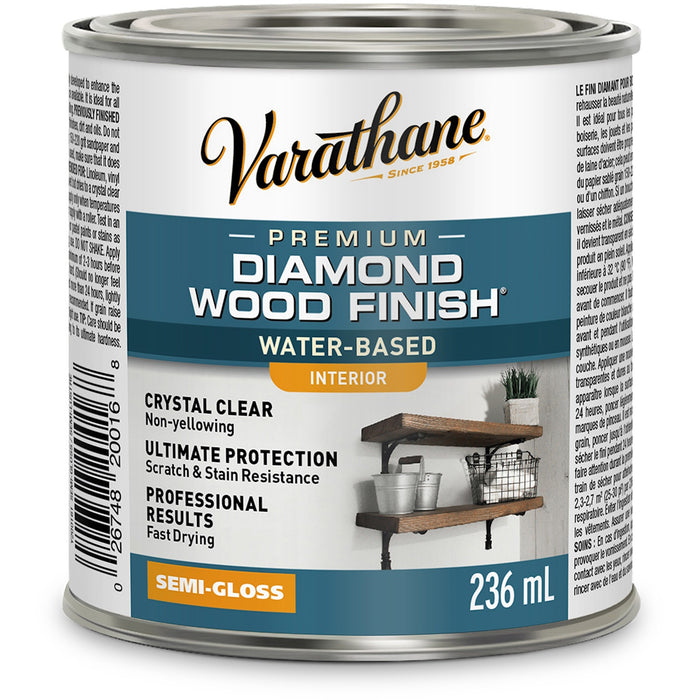 Vernis diamant intérieur pour le bois semi-lustré - 236 mL