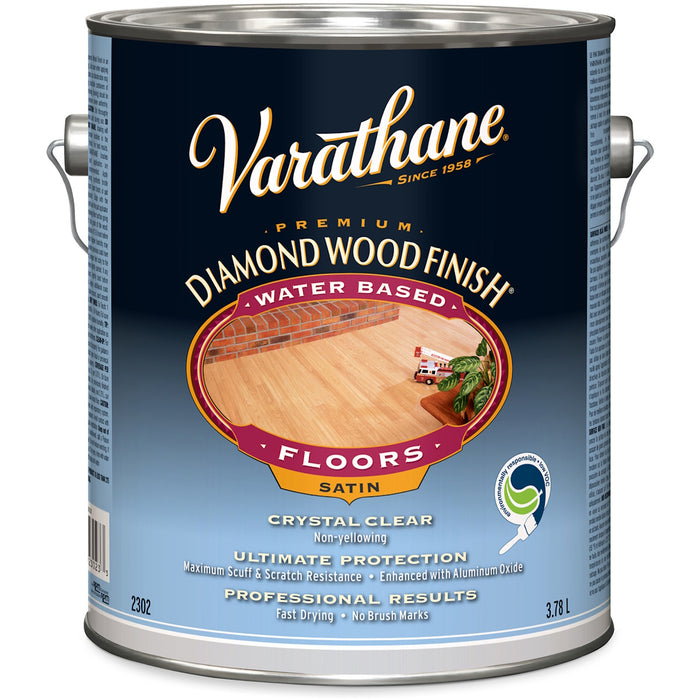 Vernis à plancher à base d'eau satiné - 3.78 L