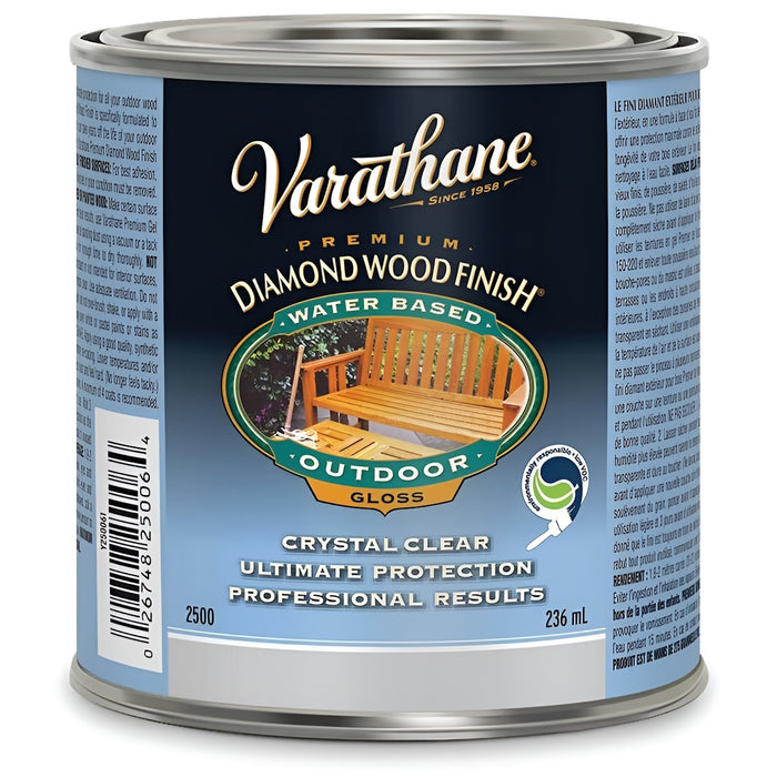 Vernis diamant extérieur pour le bois lustré - 236 mL