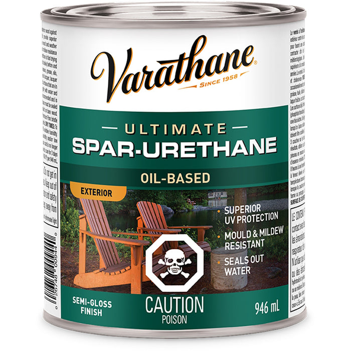 Vernis Ultime extérieur à base d'huile pour le bois semi-lustré - 946 mL
