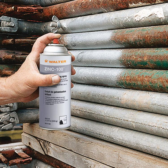 Enduit galvanisant brillant aérosol Walter - ZINC 100 - 400 ml