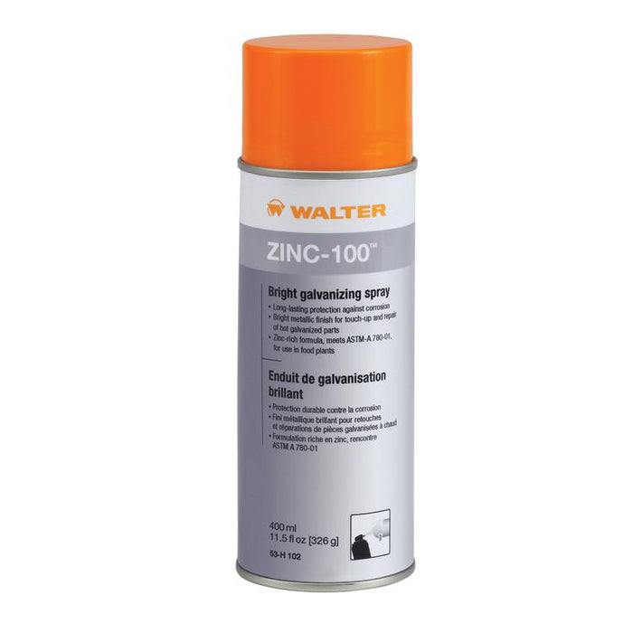Enduit galvanisant brillant aérosol Walter - ZINC 100 - 400 ml