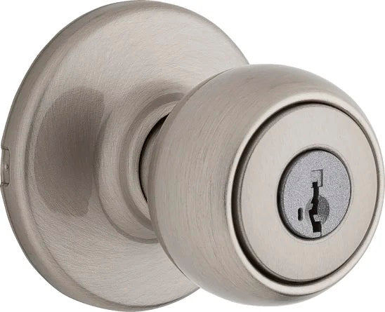 Bouton avec serrure Fairfax - Weiser - Nickel Satiné