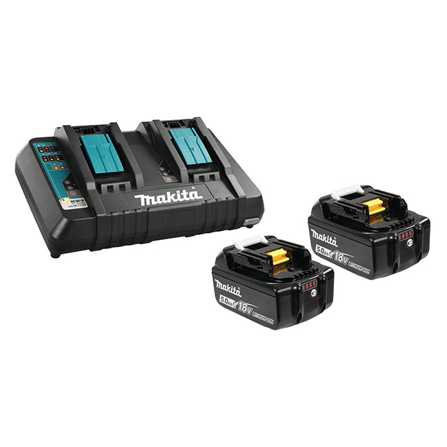 Ens. 2 batteries 18V 5.0Ah et chargeur rapide