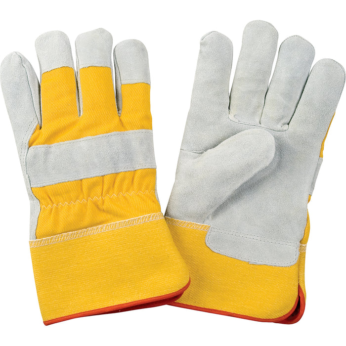 Gants d’ajusteur doublés (Jaune)