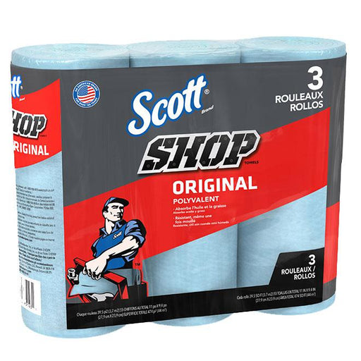 Papier essuie-tout Shop bleu - Paquet de 3 Scott - Quincaillerie G.H. Berger