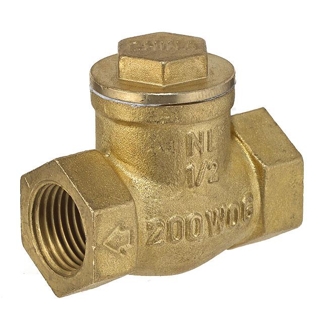 Clapet de non-retour à battant en laiton 1/2" aqua-dynamic - Quincaillerie G.H. Berger