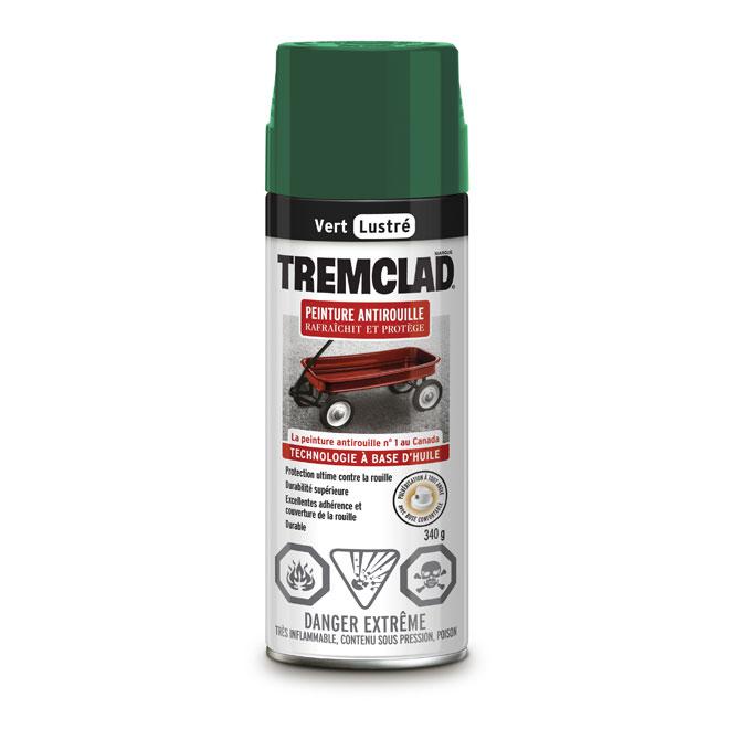 Peinture antirouille aérosol Tremclad - Vert - Fini lustré