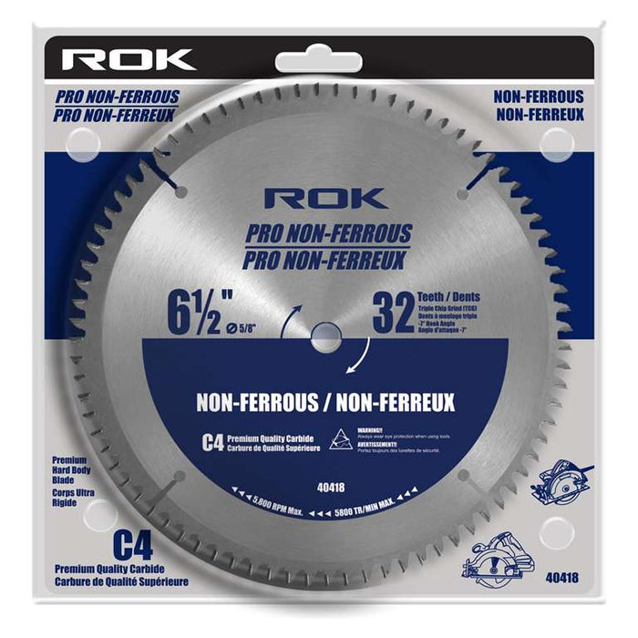 Lame au carbure,  à métaux non-ferreux (6-1/2"x32 dents)