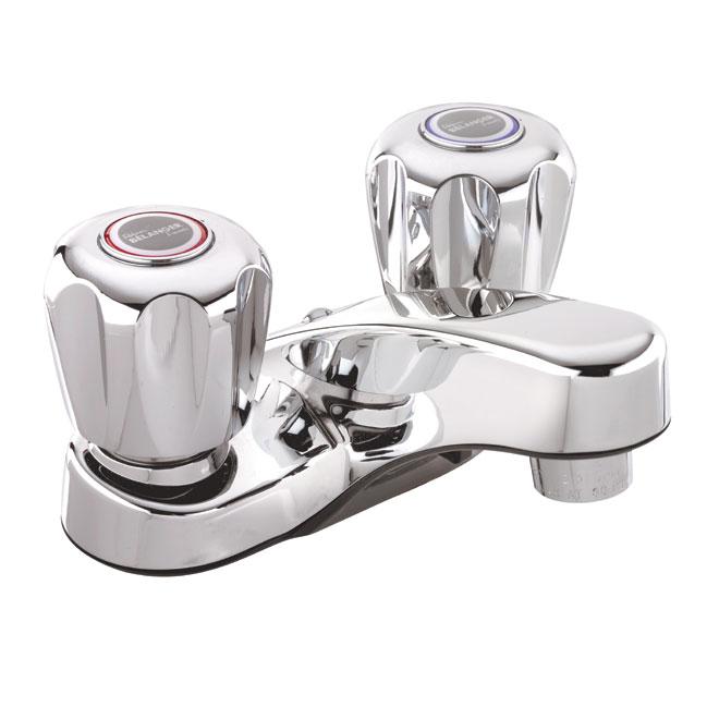 Robinet de salle de bain à 2 poignées - Chrome
