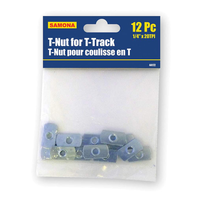 Pqt. 12 écrous 1/2"-20 pour coulisse en T