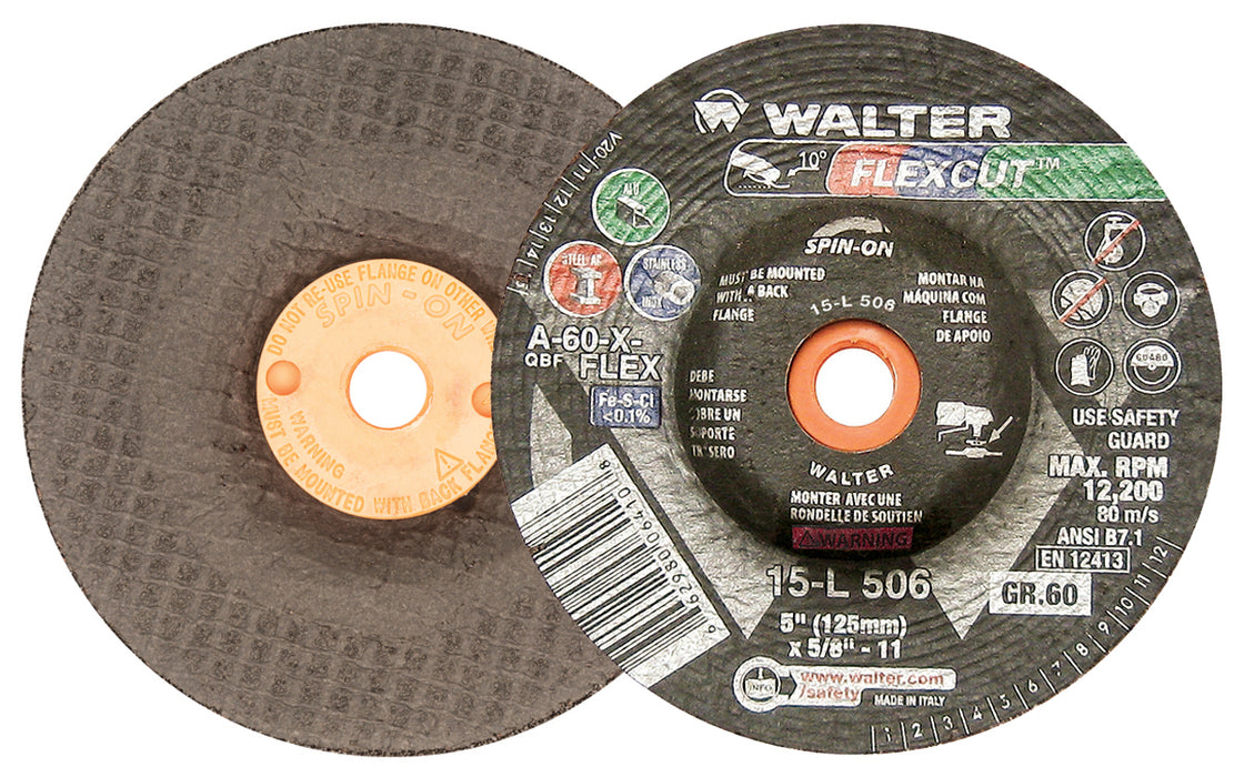 Meule à rectifier flexible FLEXCUT™ 5" (5/8"-11), à grain 60