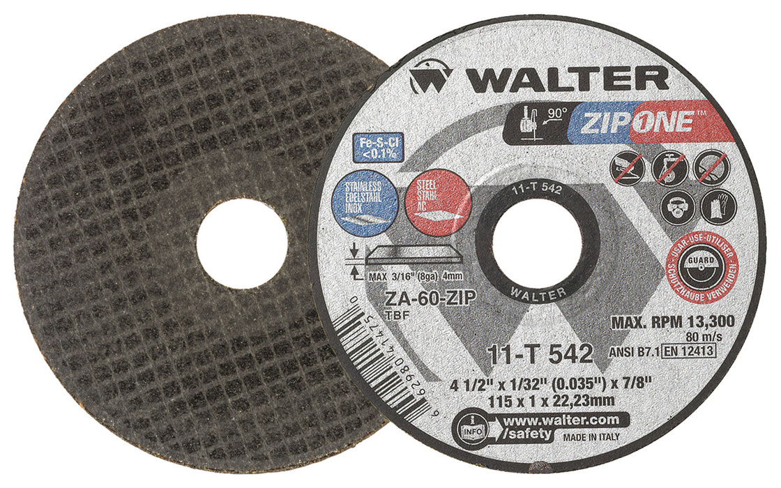 Meule à tronçonner ZIP ONE™, pour tôle mince [5"x1/32"x7/8"]