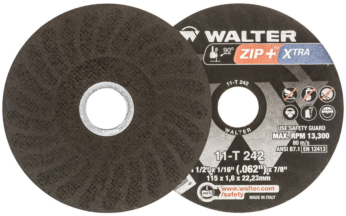 Meule à tronçonner ZIP+XTRA™ [4-1/2"x1/16"x7/8"]
