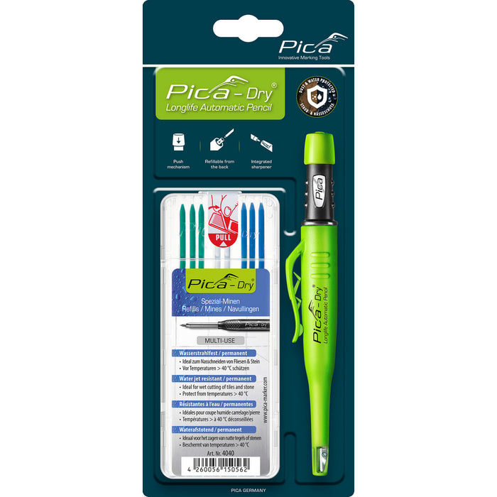 Crayon Pica-Dry® avec 8 mines spéciales résistantes à l'eau