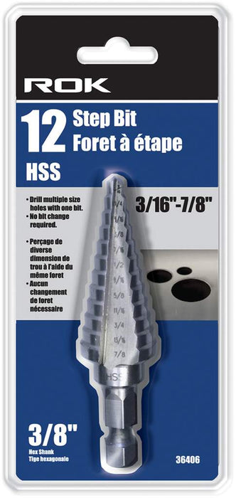 Foret étagé HSS (3/16" à 7/8")