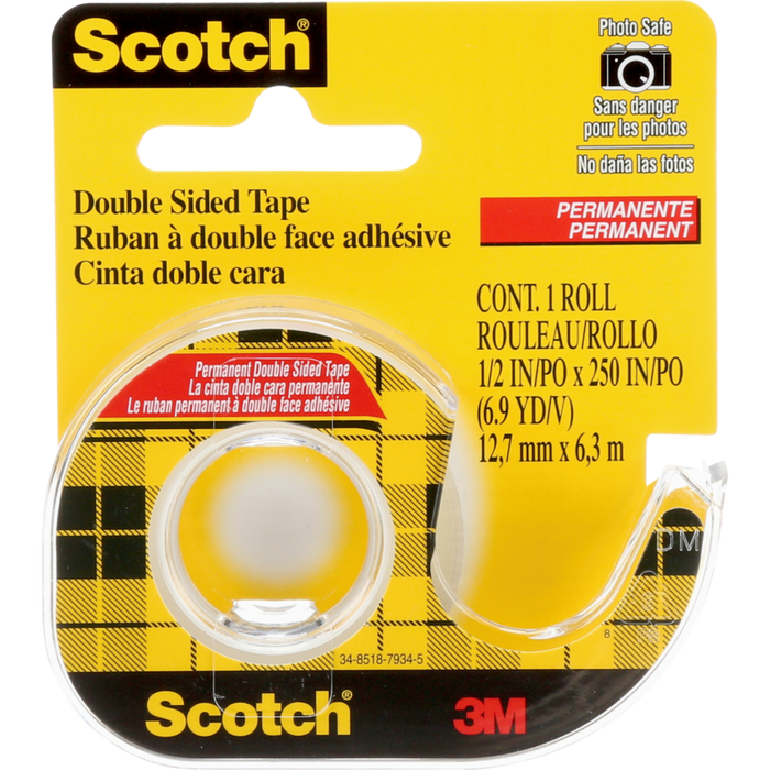 Ruban adhésif à double face Scotch 12,7 mm X 6,3 m 3M