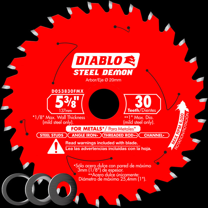 Lame STEEL DEMON, à métaux ferreux (5-3/8"x30dx20mm)