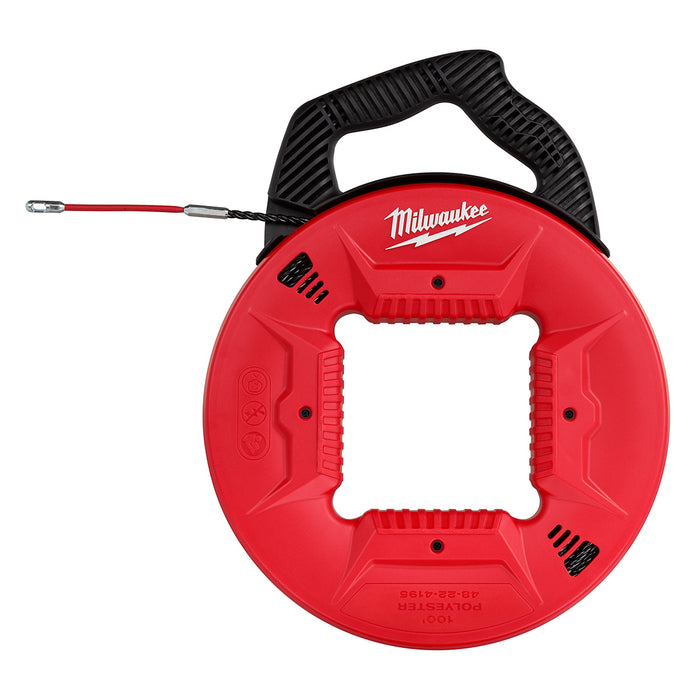 Ruban de tirage 100', en polyester avec embout en métal flexible