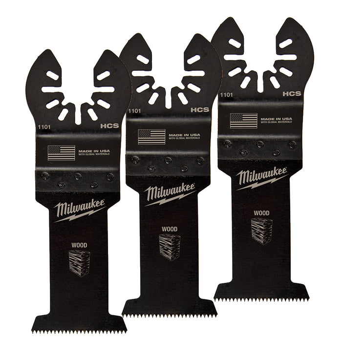 Lame à bois 1-3/8" en acier carbone, universelle (3/pqt.)