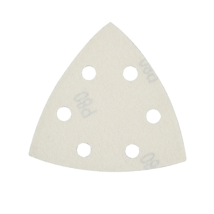 Papier sablé triangulaire 3-1/2", à grain 80 (6/pqt.)
