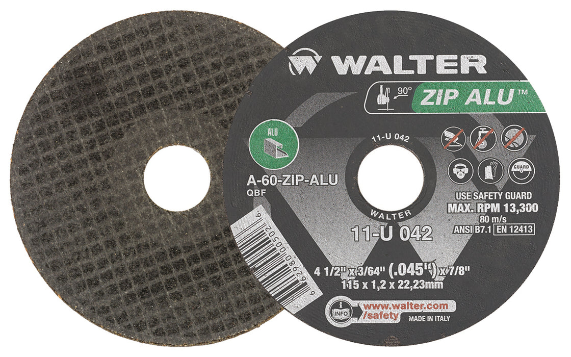 Meule à tronçonner ZIP ALU™, pour aluminium [4-1/2"x3/64"x7/8"]
