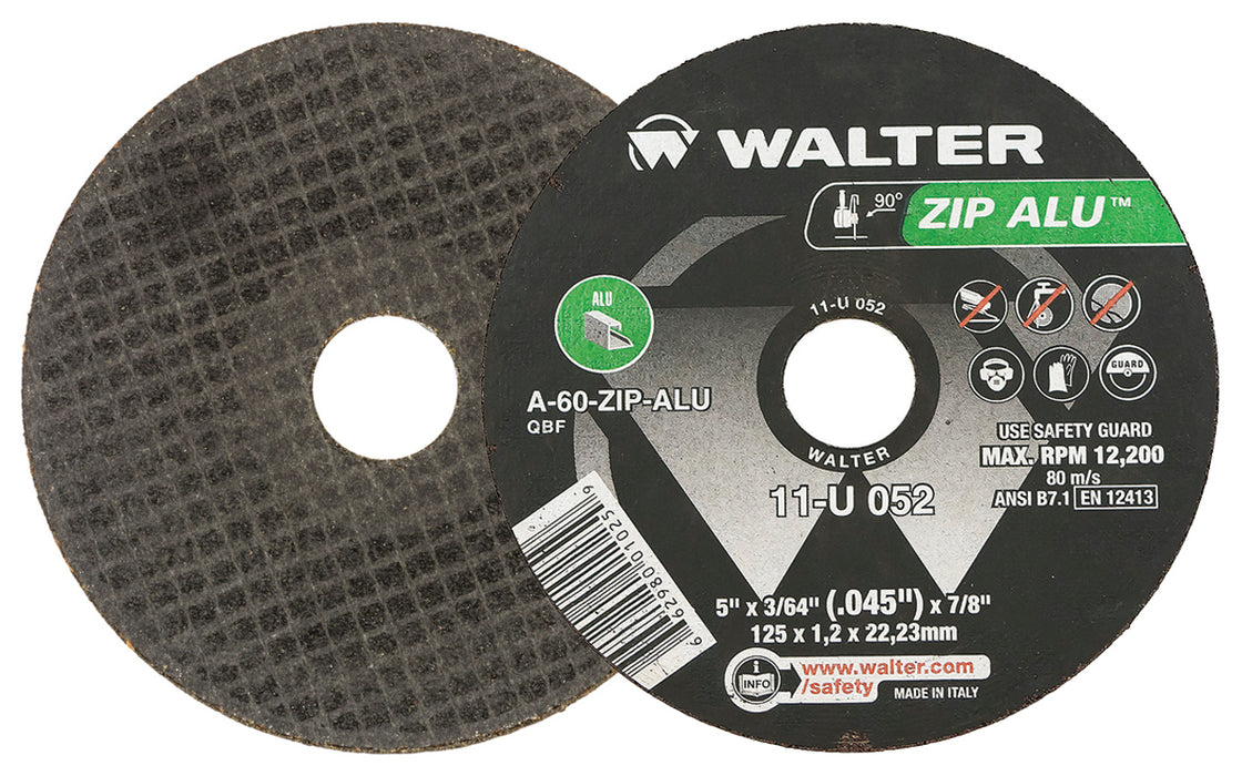 Meule à tronçonner ZIP ALU™, pour aluminium [5"x3/64"x7/8"]