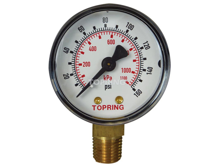 Manomètre 2-1/2", 1/4NPT 0-160psi