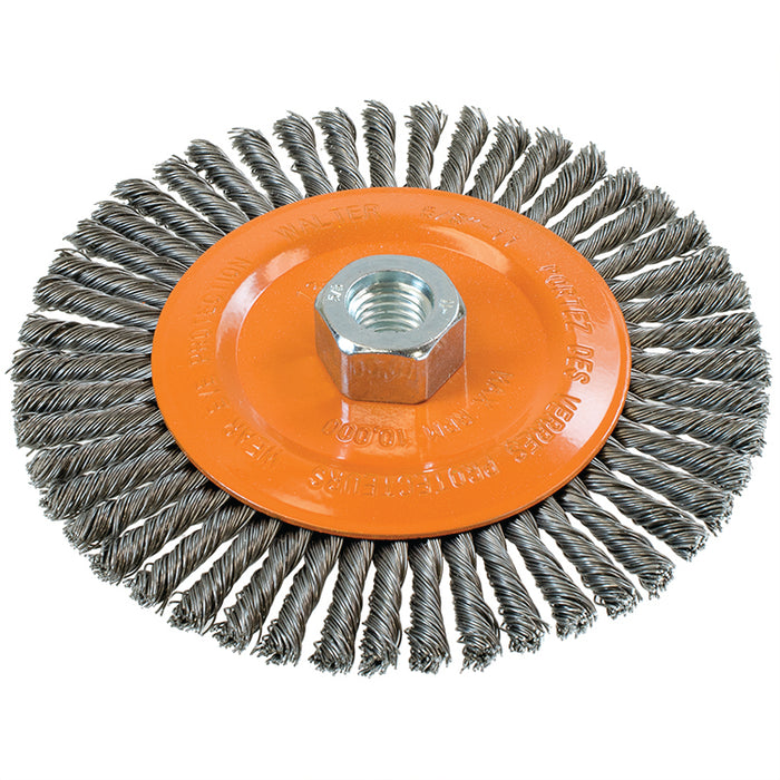Brosse droite à fils torsadés 6"x1/4" (5/8"-11)
