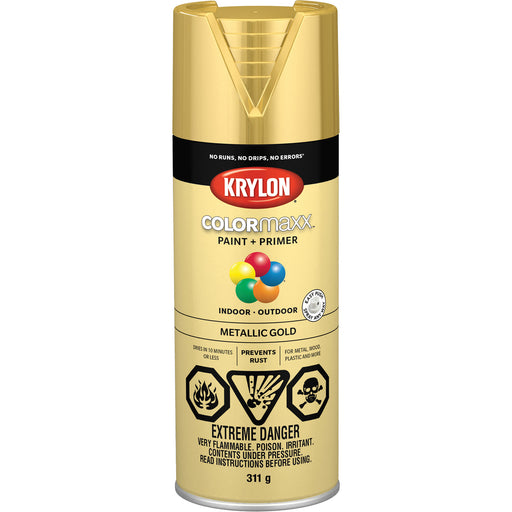 Peinture en aérosol Colormaxx 340g - fini semi-lustré - Or métallique Krylon - Quincaillerie G.H. Berger